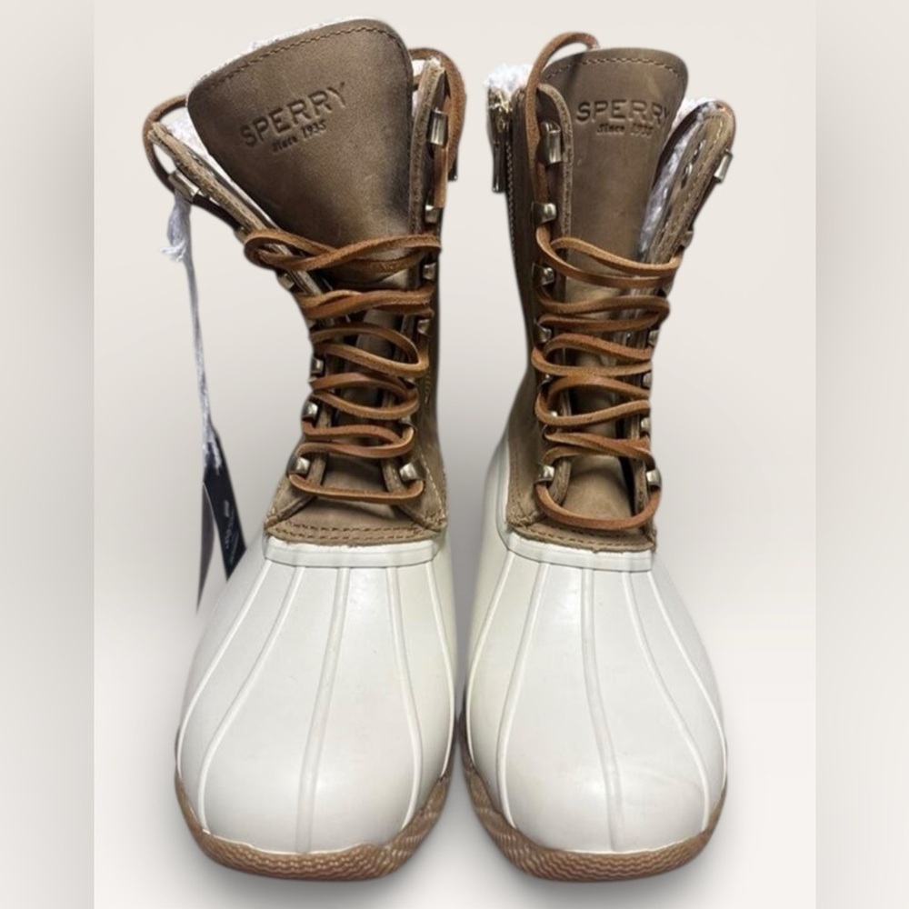 Sperry Saltwater Duck Boots Faux Fur Lined Waterproof Boots - Picture 6 of 6